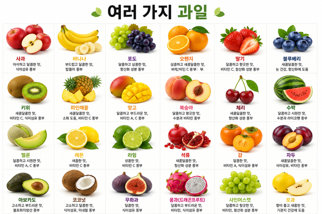 제철 과일 종류와 효능