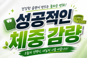 체중 관리: 성공적인 체중 감량과 건강한 라이프스타일 가이드